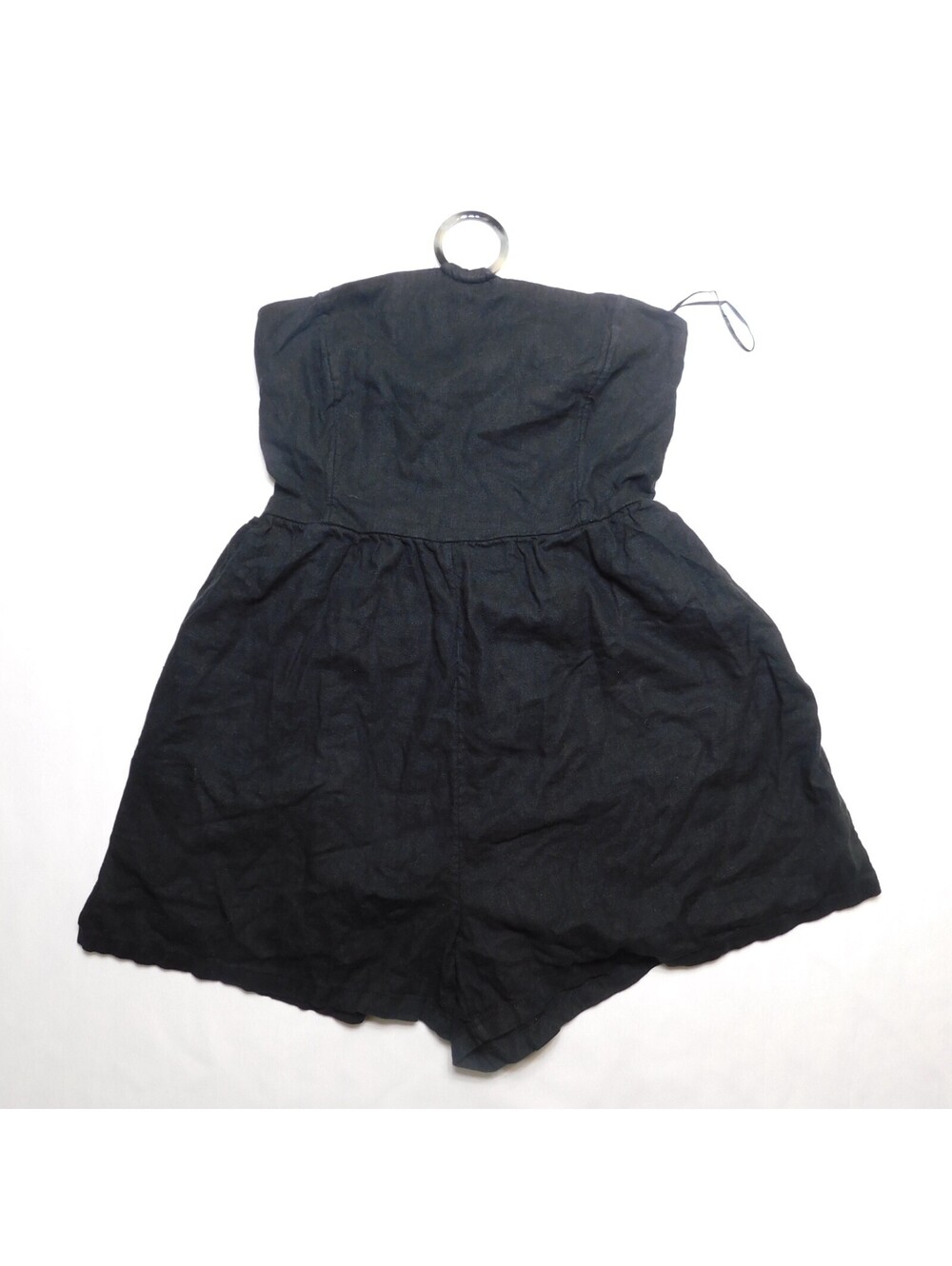 Old Navy Romper Womens Medium M Black Strapless Bandeau O Ring Summer Jumpsuit